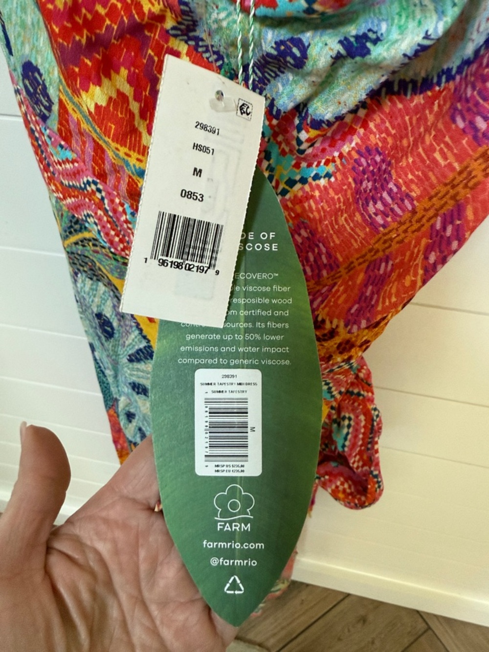 FARM Rio Multicolor Halter Tie-Waist Midi Dress - Picture 5 of 9